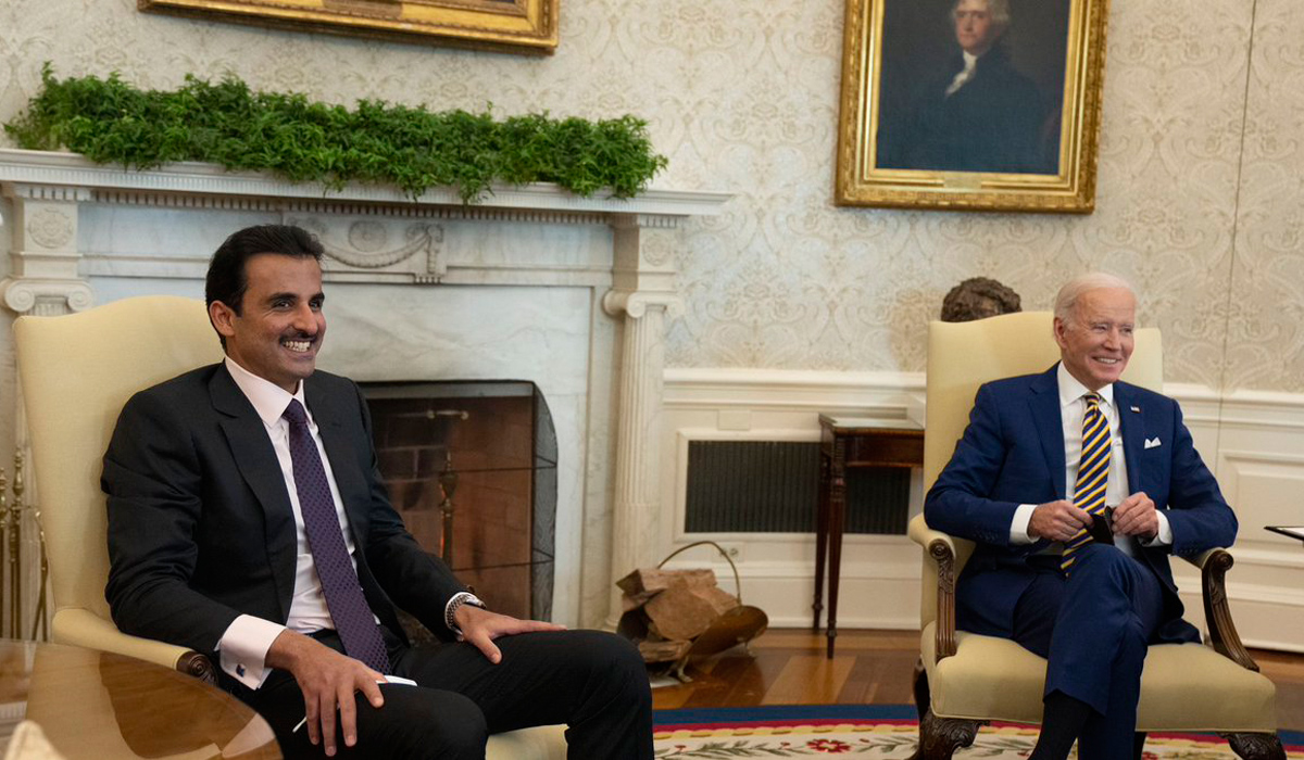 HH the Amir Sheikh Tamim bin Hamad Al-Thani with Joe Biden